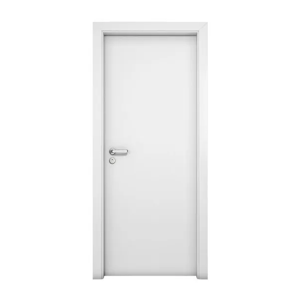 Porta ELO Branco Prime, lisa, com batente e alizar brancos